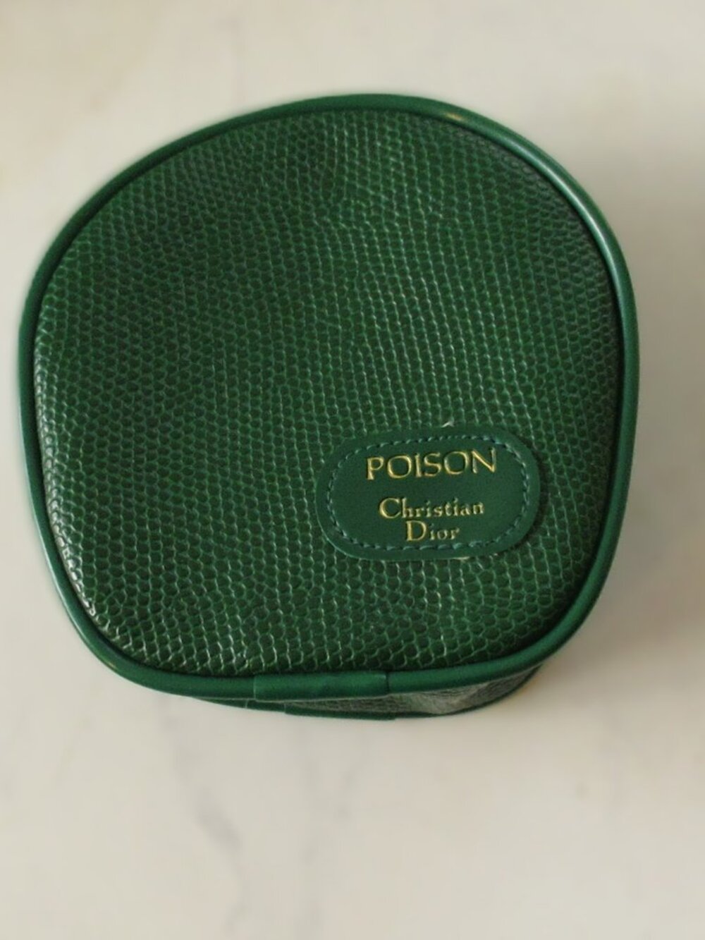 Vintage Christian Dior Poison Cosmetic Case Green Mini Travel Pouch